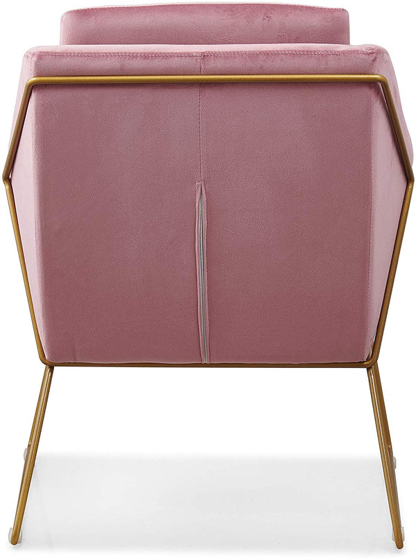 Hedy Accent Chair in Pink Velvet