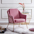 Hedy Accent Chair in Pink Velvet - daals