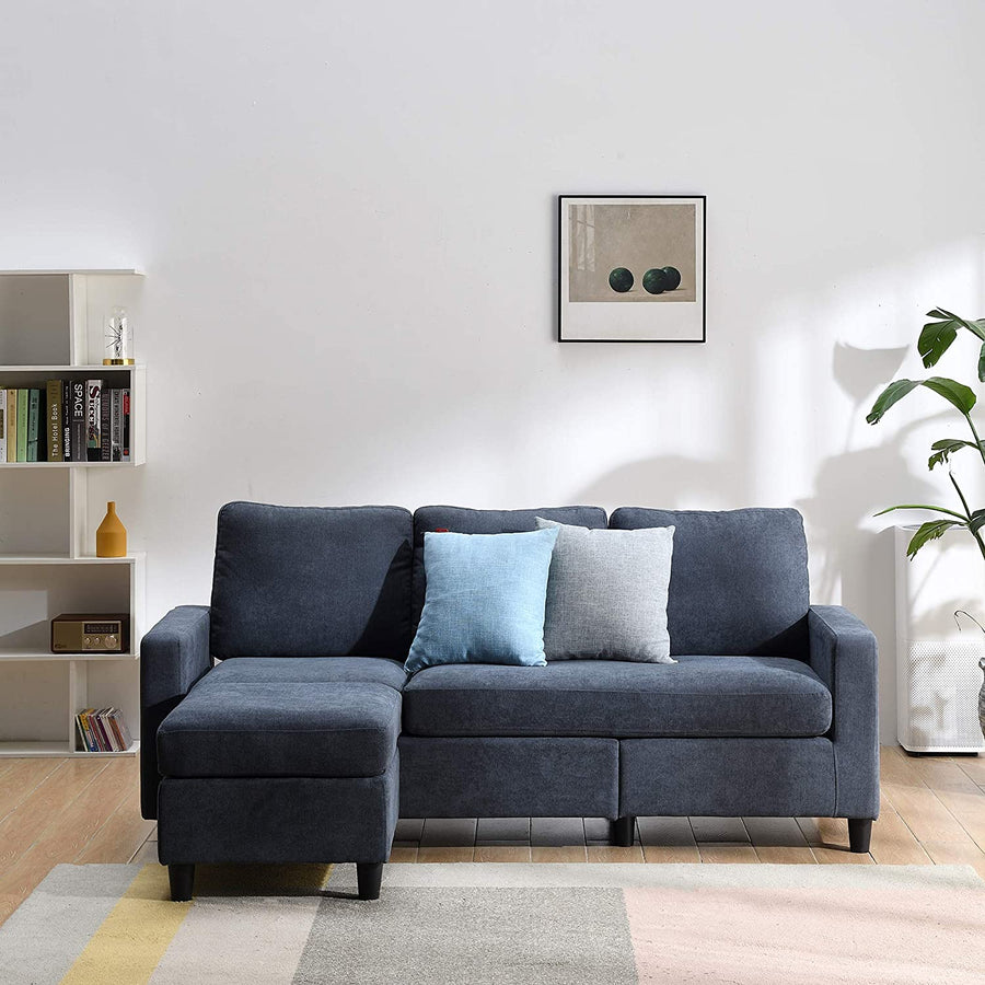 Campbell 3 Seater Sofa with Reversible Chaise in Dark Grey