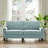 Sherbrook Large 2 - Seater Mint Brushed Fabric Sofa with Contrasting Piping - daals