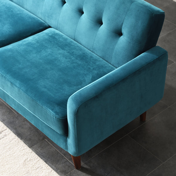Clarence Sofa Range in Teal Blue Velvet