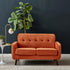 Clarence Sofa Range in Burnt Orange Velvet - daals