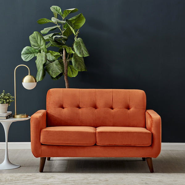 Clarence Sofa Range in Burnt Orange Velvet - daals