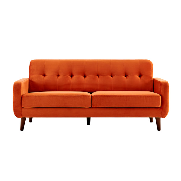 Clarence Sofa Range in Burnt Orange Velvet