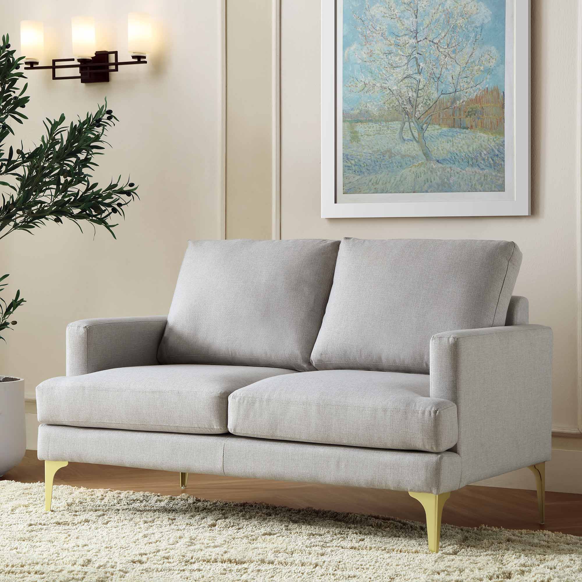 Haven Grey Fabric 2-Seater Sofa