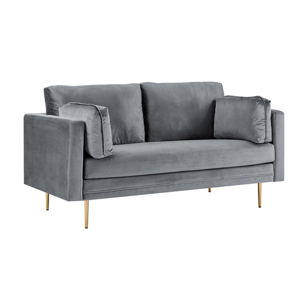 Pelham Grey Velvet Fabric Sofa