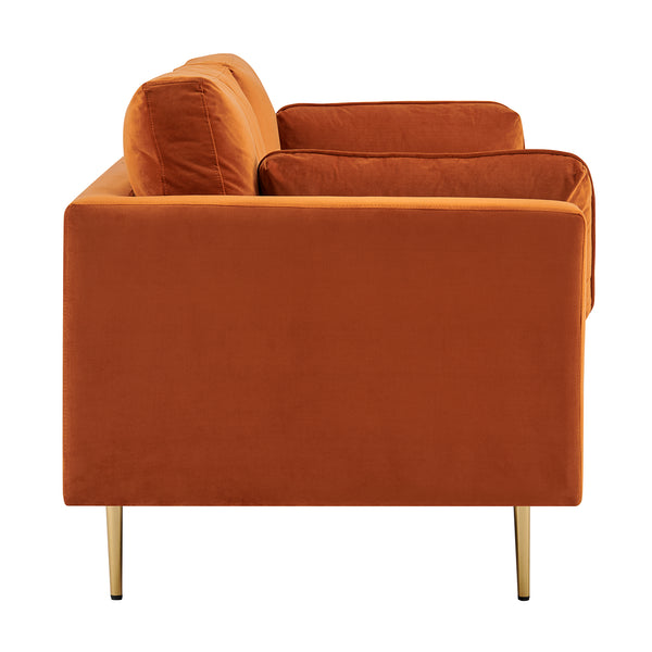 Pelham Velvet Orange Sofa, 2Seater and 3Seater daals