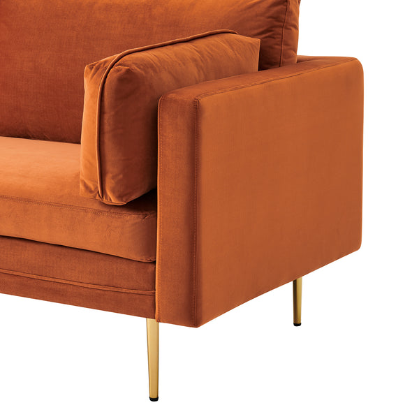 Pelham Velvet Orange Sofa, 2Seater and 3Seater daals
