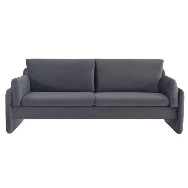 Clapham 3-Seater Grey Velvet Fabric Sofa