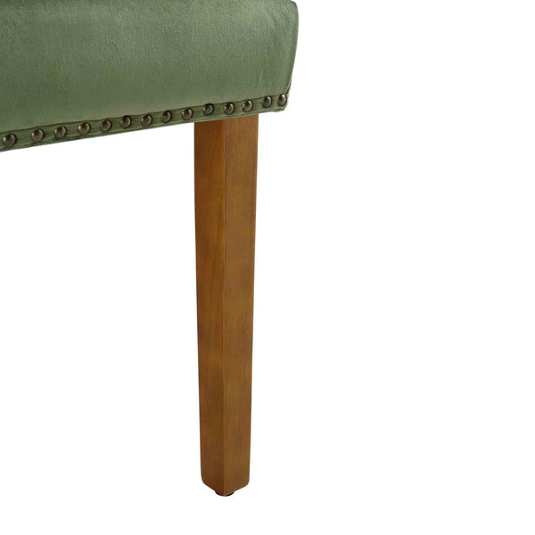 Stanway Set of 2 Moss Green Velvet Dining Chairs