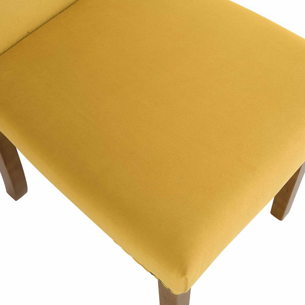 Stanway Set of 2 Mustard Yellow Velvet Dining Chairs