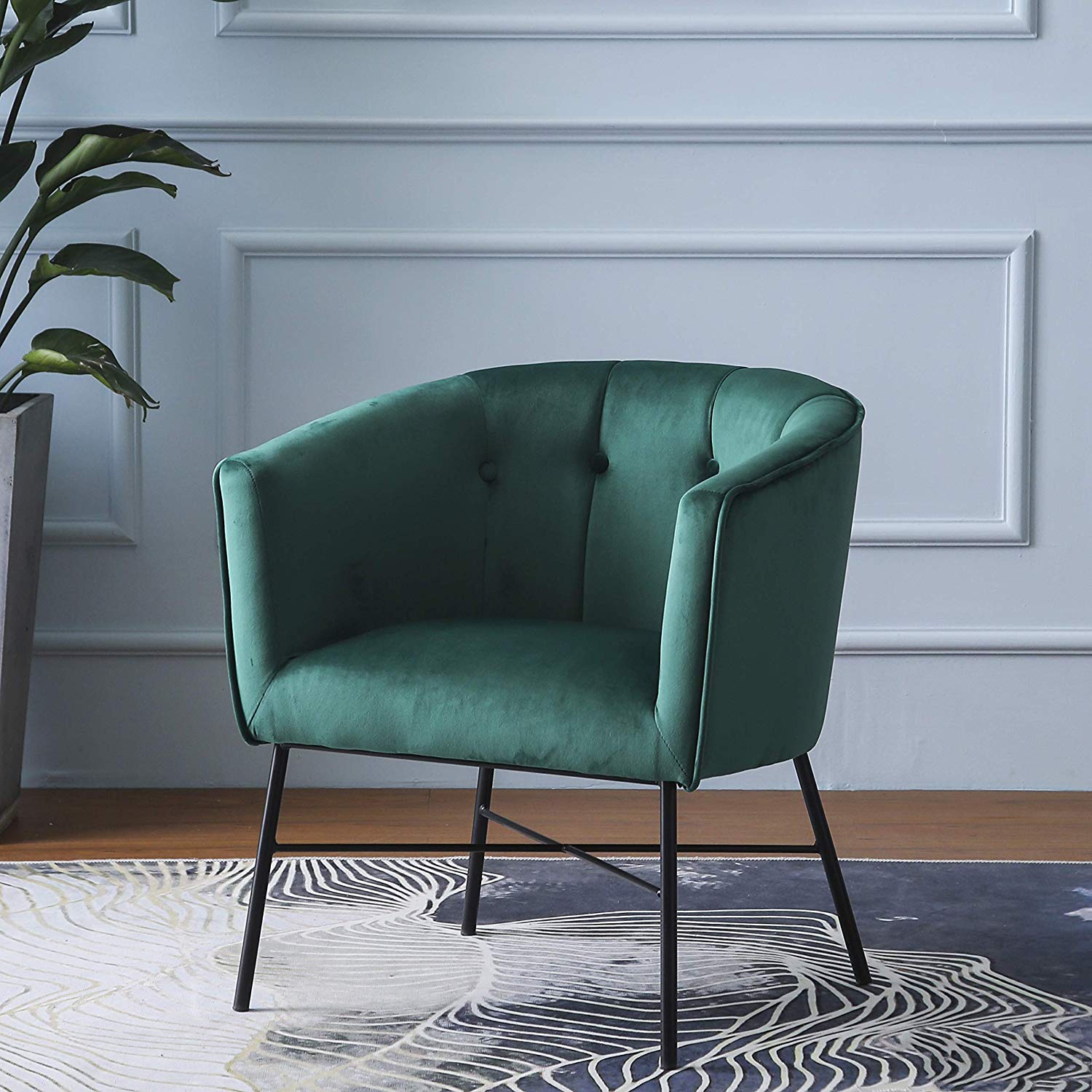 Aurelie Tub Chair in Emerald Green Velvet daals