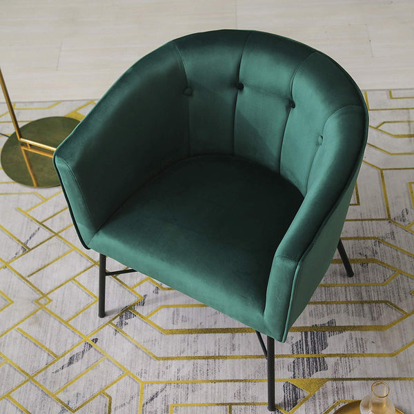 Aurelie Tub Chair in Emerald Green Velvet