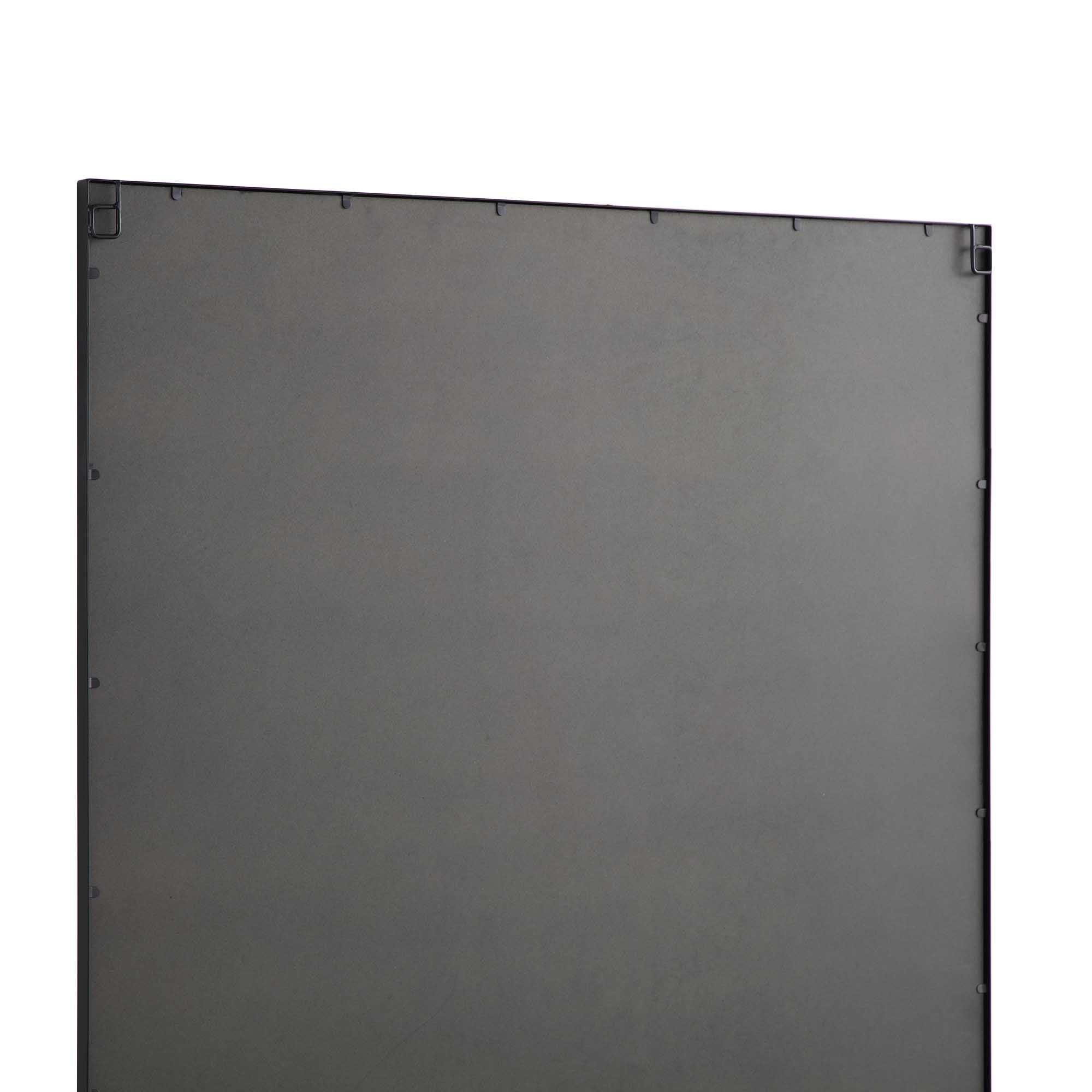 Herbert Industrial Metal Window Mirror 120 x 120 cm, Black