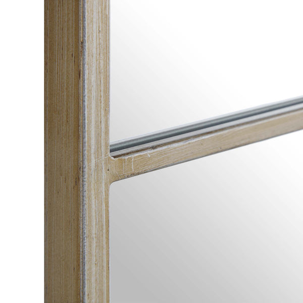 Herbert Industrial Metal Window Mirror 120 x 120 cm, Antique Silver Effect