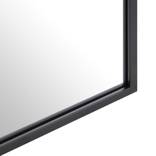 Herbert Full Length Metal Frame Window Mirror 180 x 120 cm, Black daals