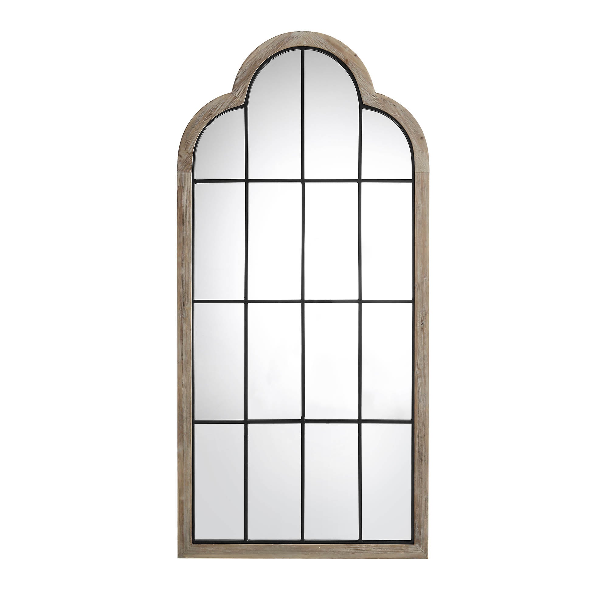 Southam Arched Full Length Wooden Frame Window Mirror 160 x 76 cm