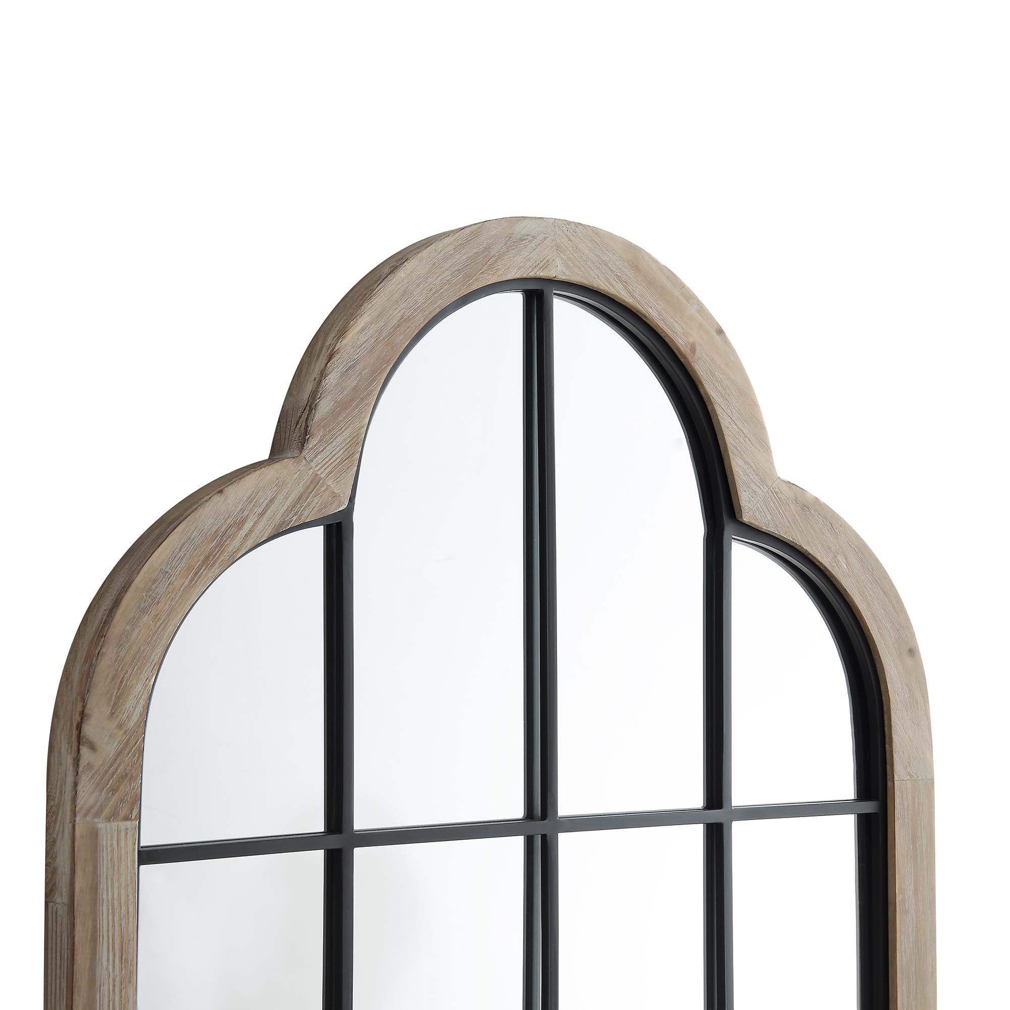Southam Arched Full Length Wooden Frame Window Mirror 160 x 76 cm | daals