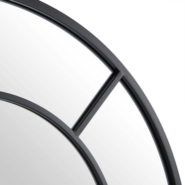 Beaumont Arched Full Length Metal Frame Mirror 178 x 76 cm, Black