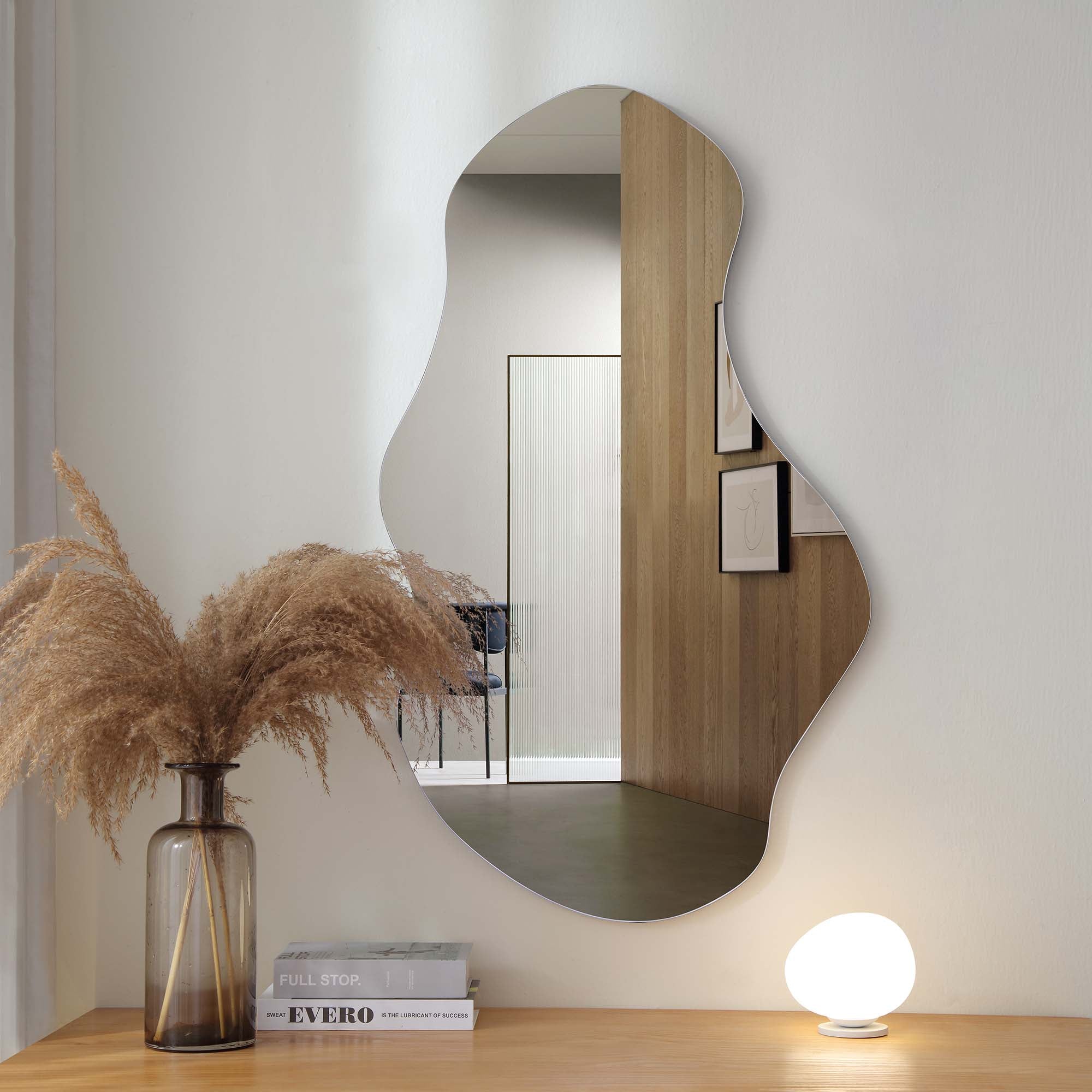 Bala Irregular Shaped Frameless Pond Mirror 100 x 60 cm