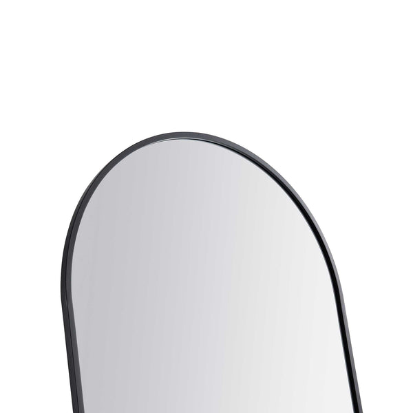 Dina Freestanding Arched Full Length Metal Frame Mirror 160 x 76 cm, Black