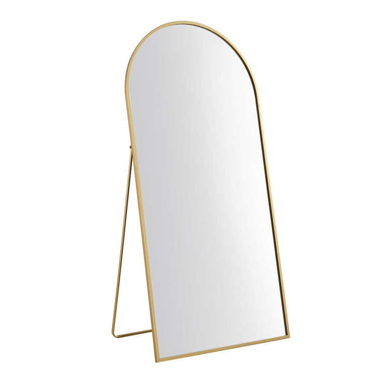 Dina Freestanding Arched Full Length Metal Frame Mirror 160 x 76 cm, G