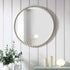 Luna Round Bobbin Wall Mirror 77 x 77 cm, Washed White - daals