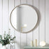 Luna Round Bobbin Wall Mirror 77 x 77 cm, Washed White