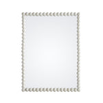 Luna Rectangular Bobbin Wall Mirror 80 x 60 cm, Washed White | daals