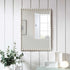 Luna Rectangular Bobbin Wall Mirror 80 x 60 cm, Washed White - daals