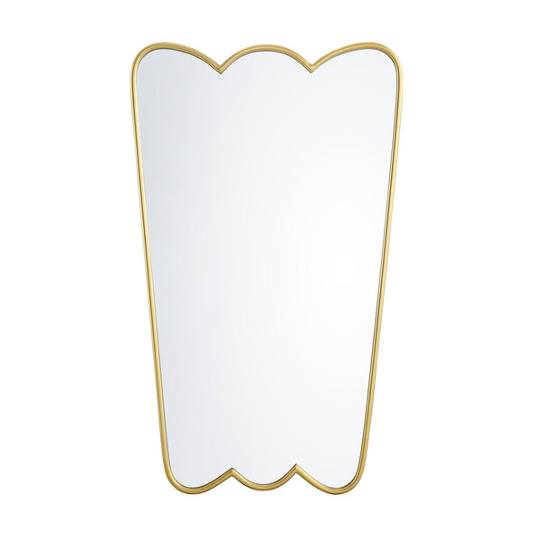 Berkeley Scalloped Edge Wall Mirror, Gold Effect