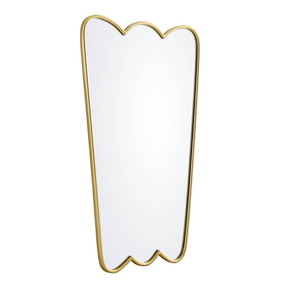 Berkeley Scalloped Edge Wall Mirror, Gold Effect