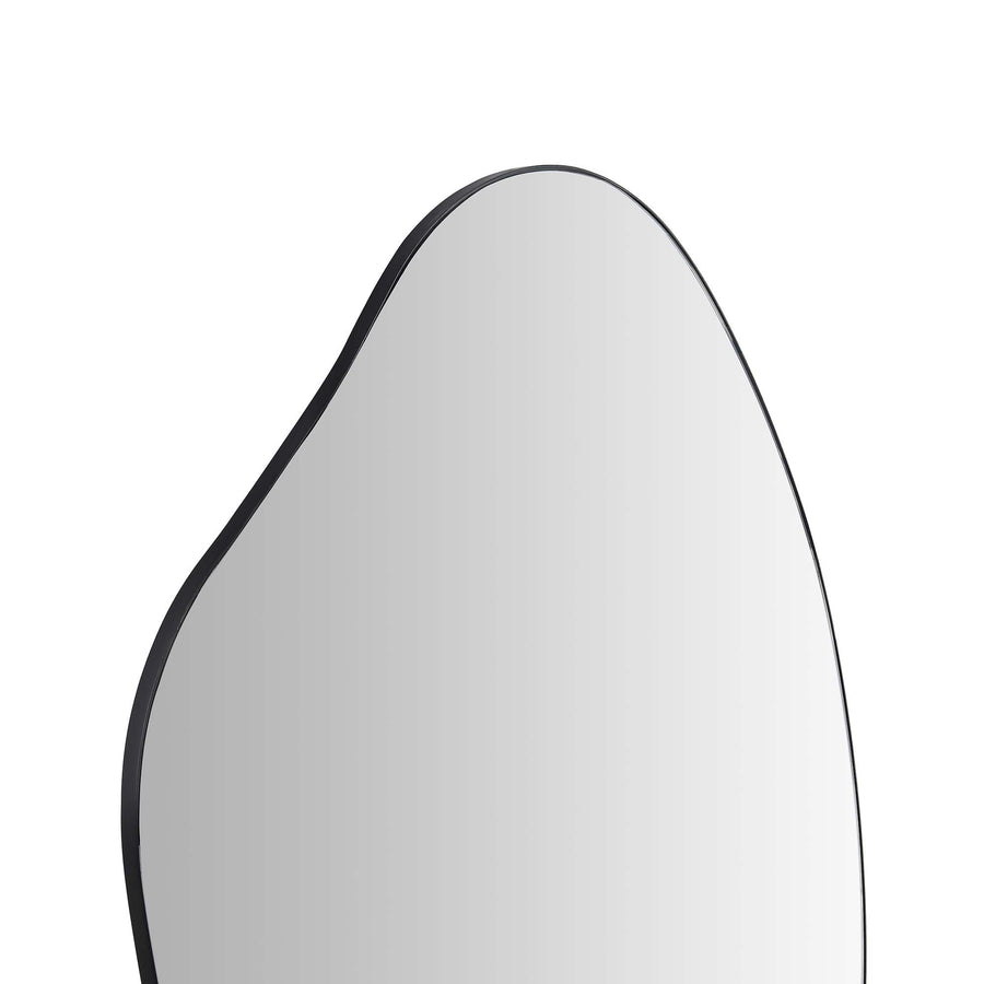 Pavia Irregular Shaped Extra Large Full Length Mirror 160 x 115 cm, Black