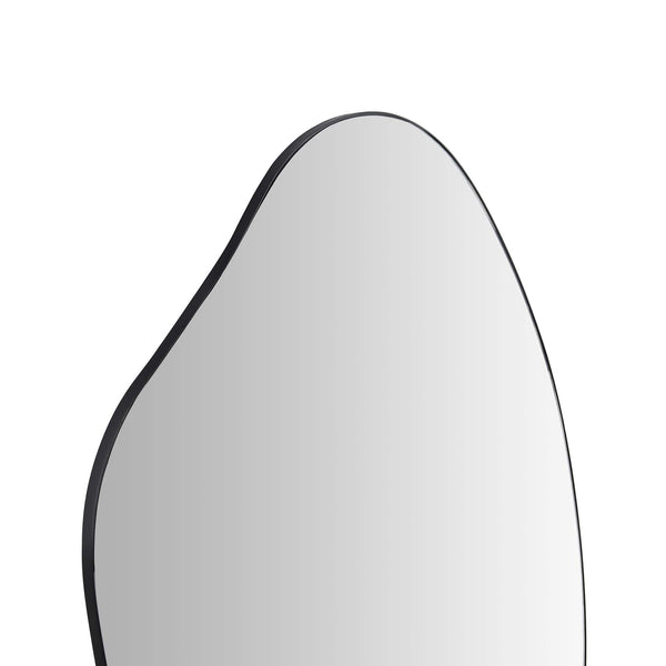 Pavia Irregular Shaped Extra Large Full Length Mirror 160 x 115 cm, Black