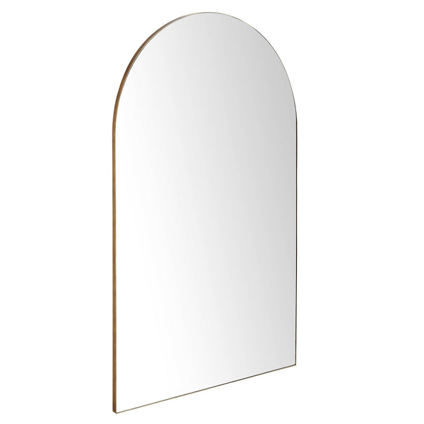 Eden Arched Full Length Metal Frame Mirror 180 x 110 cm, Antique Gold Effect