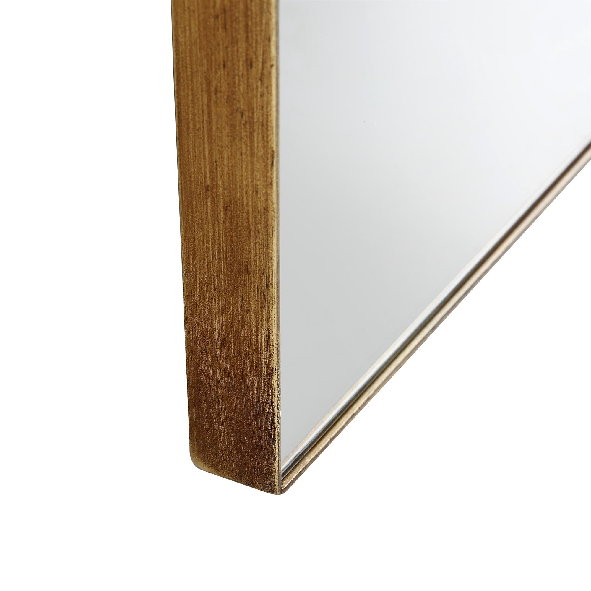 Eden Arched Full Length Metal Frame Mirror 180 x 110 cm, Antique Gold Effect