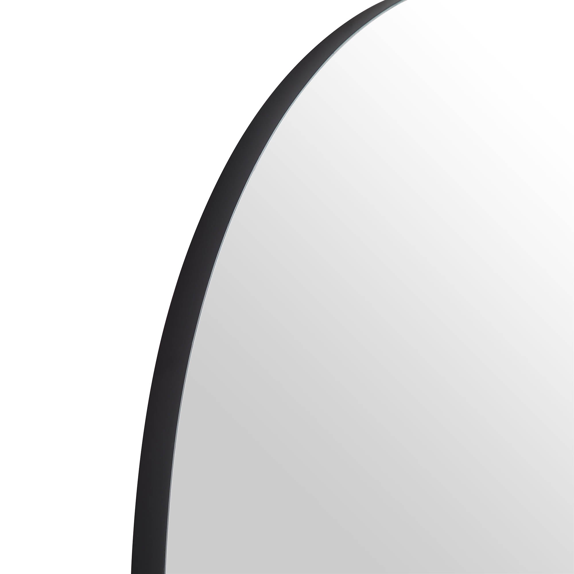 Eden Arched Full Length Metal Frame Mirror 180 x 110 cm, Black