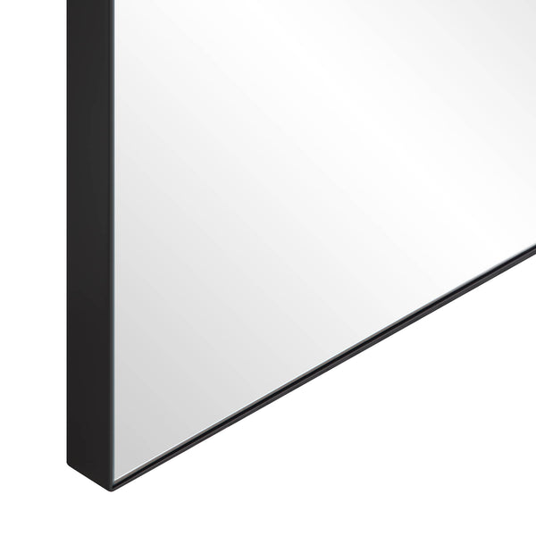 Eden Arched Full Length Metal Frame Mirror 180 x 110 cm, Black