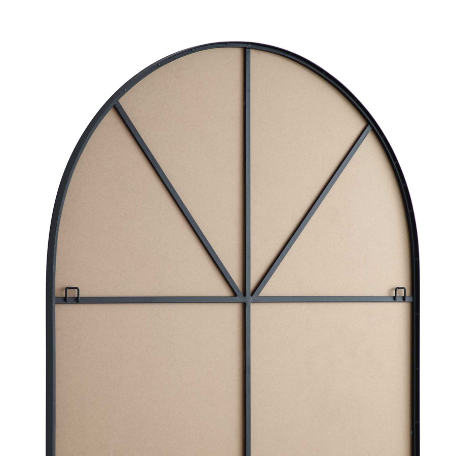 Eden Arched Full Length Metal Frame Mirror 180 x 110 cm, Black