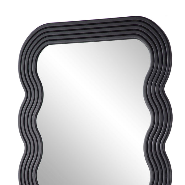 Venus Full Length Wave Mirror 180 x 100 cm, Black
