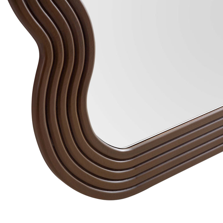 Venus Full Length Wave Mirror 180 x 100 cm, Walnut daals