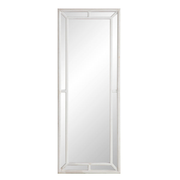 Edgeworth Washed White Full Length Wooden Frame Window Mirror 160 x 60 cm