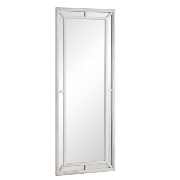 Edgeworth Washed White Full Length Wooden Frame Window Mirror 160 x 60 cm