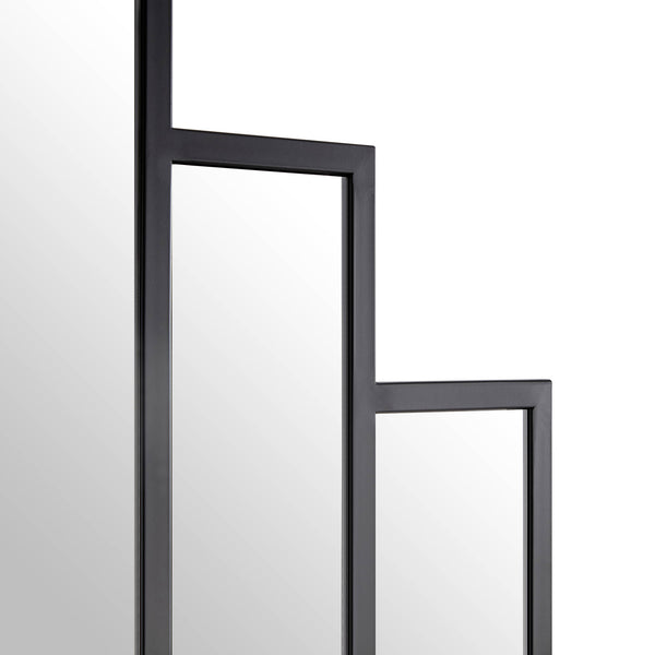 Sonia Black Metal Frame Art Deco Full Length Floor Mirror 179 x 80 cm
