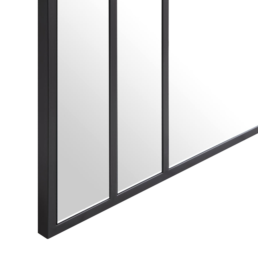 Sonia Black Metal Frame Art Deco Full Length Floor Mirror 179 x 90 cm