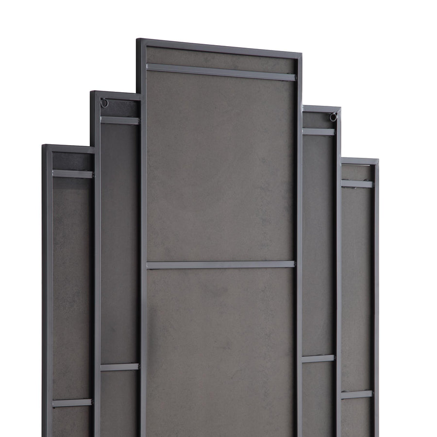 Sonia Black Metal Frame Art Deco Full Length Floor Mirror 179 x 90 cm