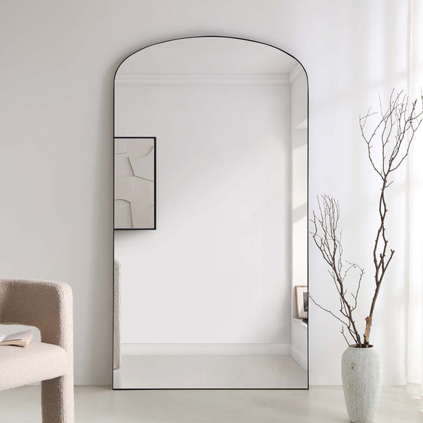 Emmy ExtraLarge Black Arch Floor Mirror 180 x 100 cm daals