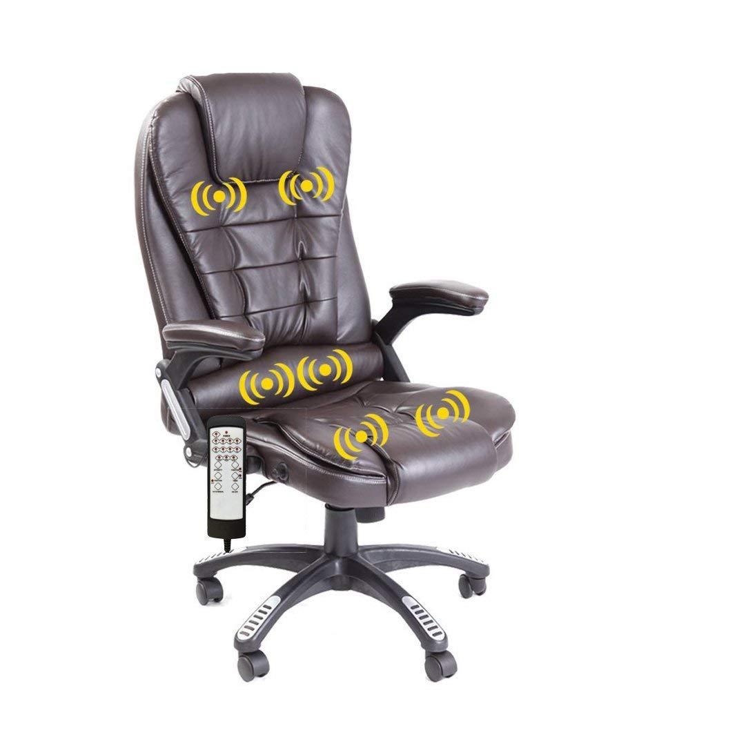 Executive Recline Swivel Office Chair with Massage Function, Brown | daals Executive Recline Swivel Office Chair with Massage Function, Brown | daals