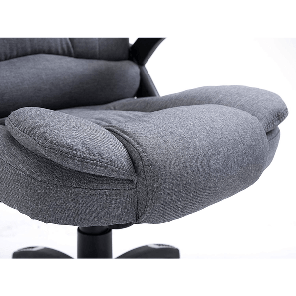 Executive Recline Padded Swivel Office Chair with Vibrating Massage Function, MM17 Grey Fabric - daals