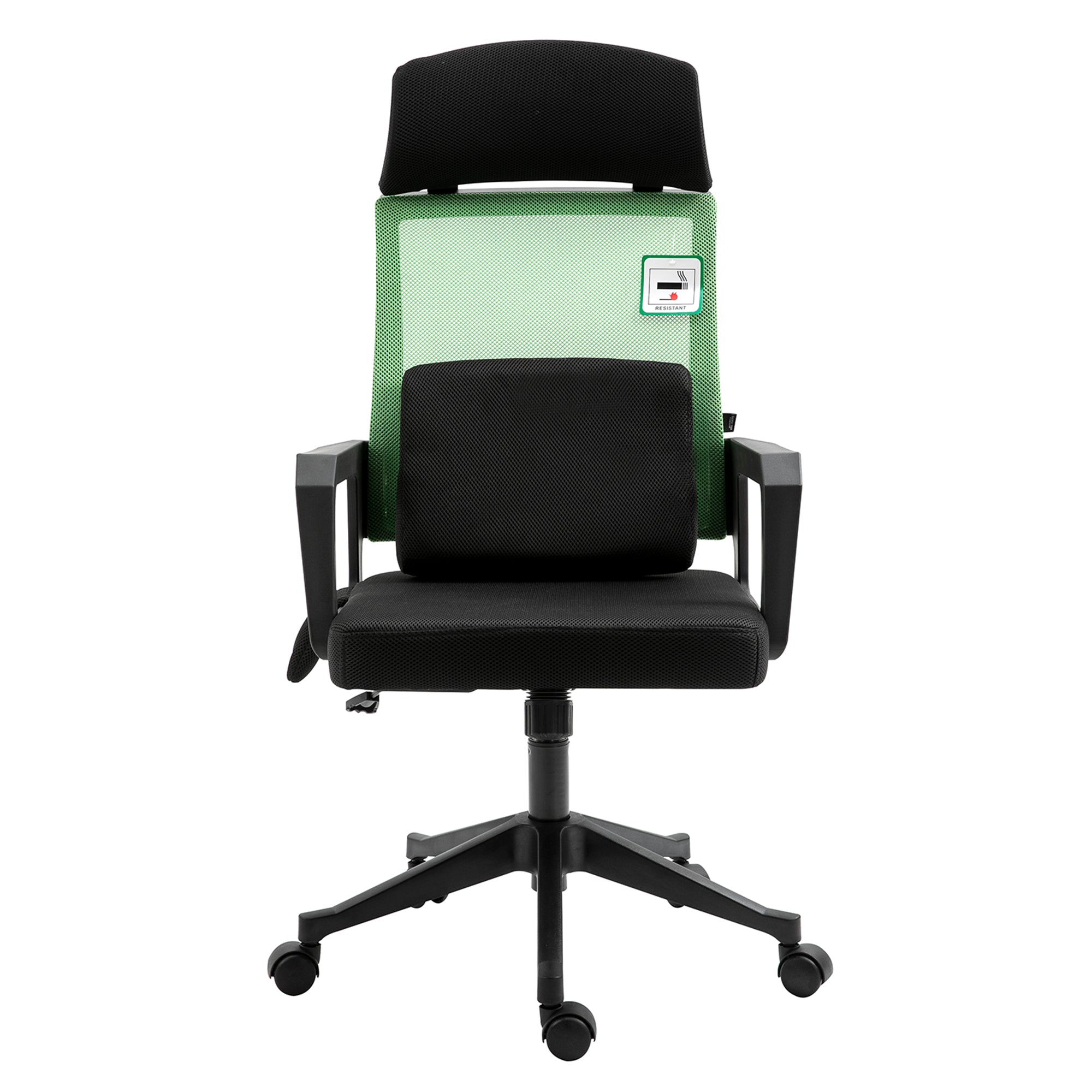 Beni Plus Mesh Swivel Office Chair with Massage Lumbar Cushion in Green